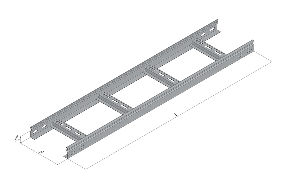 Кабельный лоток лестничный ЗЕ-V 50x600x6000 HDZ сталь 1.2 мм